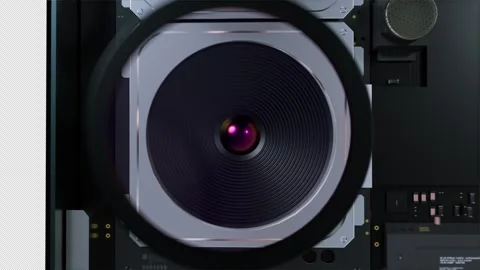 Spectacular assembly of the phone from different components with the closure  Stock Footage 245074297