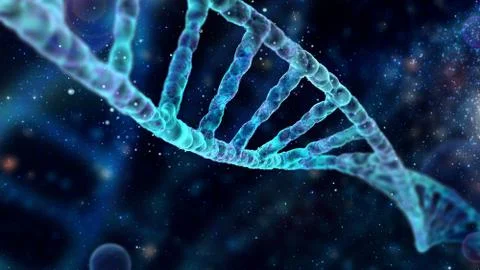 Spectacular background with DNA molecule with depth of field Stock Illustration