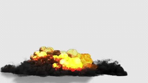 Spectacular Bomb Explosion Stock Footage 268301585