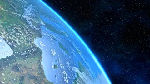Spectacular close-up view of the Earth Stock Illustration