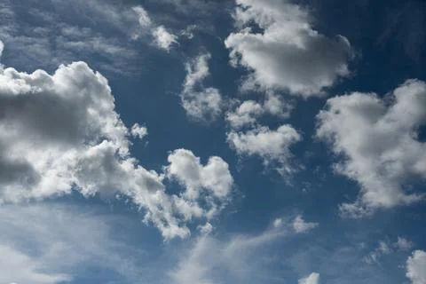Spectacular clouds in the blue sky Stock-Fotos