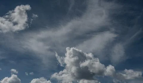 Spectacular clouds in the blue sky Stock-Fotos