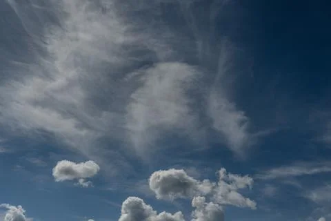 Spectacular clouds in the blue sky Stock-Fotos