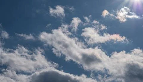 Spectacular clouds in the sky Stock Photos