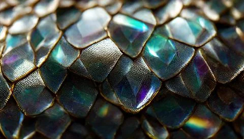 Spectacular crystal texture snake skin background. Digital art 3D illustration. Stock Illustration