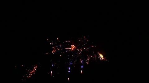 Spectacular display of fireworks Stock Footage 56889005