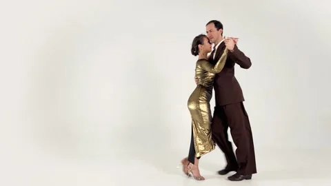 Spectacular ending of the tango dance Stock Footage 168408869