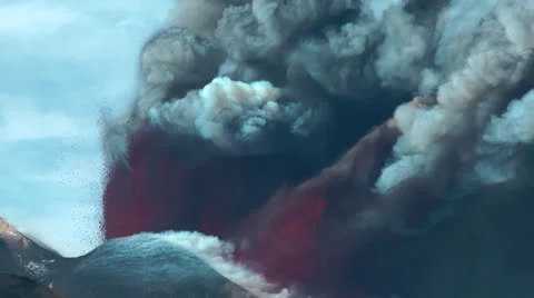 Spectacular eruption Stock Footage 25424260