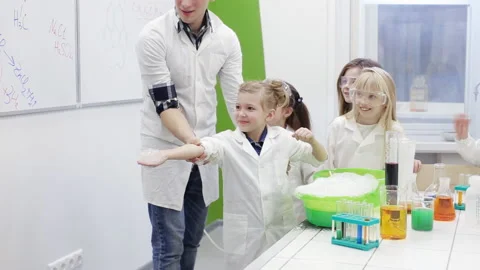 Spectacular experiment with a burning hand Stock Footage 87162329