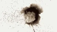 Spectacular Explosion On A White Background Stock Footage