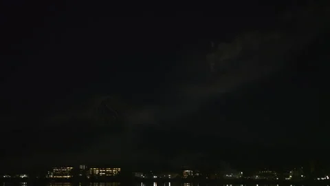 Spectacular fireworks display exploding over Lake Kawaguchiko Japan Stock-Footage 339653514