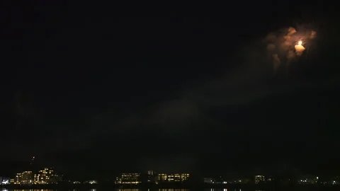 Spectacular fireworks display exploding over Lake Kawaguchiko Japan Stock-Footage 339653519