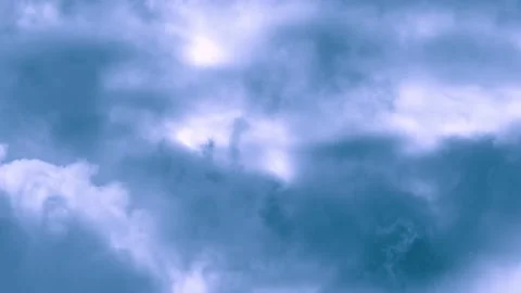 Spectacular flight through the clouds Aerial view running clouds in the sky in Video stock 230040162