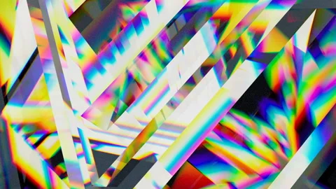 Spectacular full-screen saver. The edges of a transparent prism rotate and Stock Footage 127906522