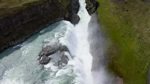 Spectacular Gullfoss waterfall Stock Footage 282390138