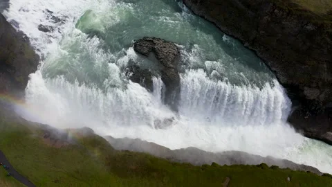 Spectacular Gullfoss waterfall Stock Footage 282390162