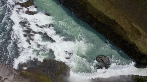 Spectacular Gullfoss waterfall Stock Footage 282392291