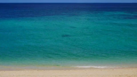 Spectacular high angle shot of the beautiful tropical lagoon in UHD Video stock 69078925