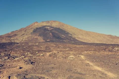 Spectacular landscape with many interesting forms of volcanic activity. Stock Photos