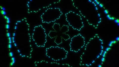 Spectacular light patterns dance in darkness Stock Footage 304907960