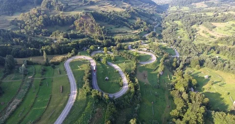 Spectacular Mountain Pass Stock Footage 98072319