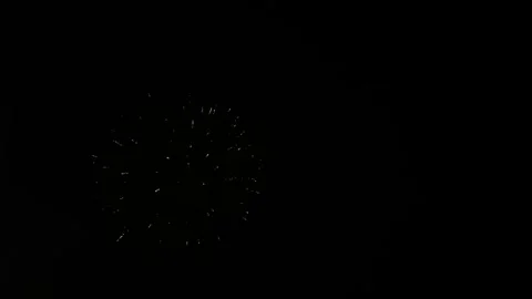 Spectacular Nighttime Fireworks Display in the Dark Sky Stock Footage 248968856