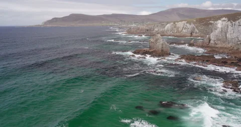 Spectacular ocean cliffs from above Stock-Footage 267626618