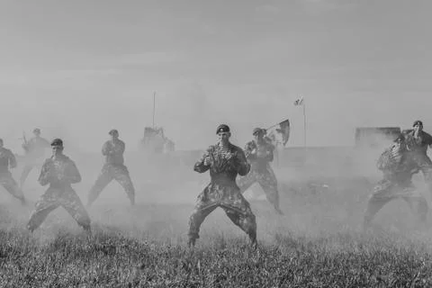 Spectacular performance of the Russian special troops 写真素材