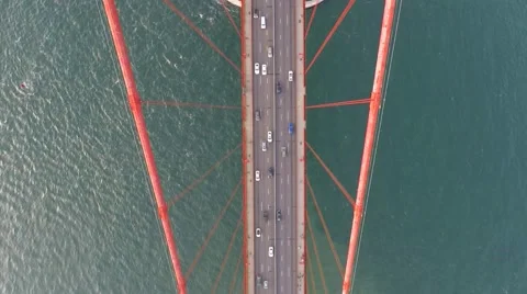 A spectacular perspective of the Golden Gate Stock Footage 60991306