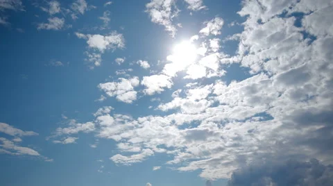Spectacular sky clouds and sun beautiful timelapse 4K UHD Stock Footage 41756522