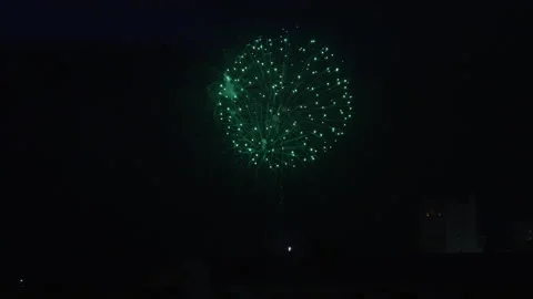 Spectacular slow motion fireworks exploding in night sky Vídeos de archivo 204790722