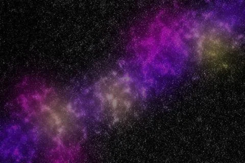 Spectacular space nebula background in which the stars are shown, illustration. Stock Illustration