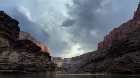 Spectacular storm clouds timelapse over grand canyon Stock Footage 310922016