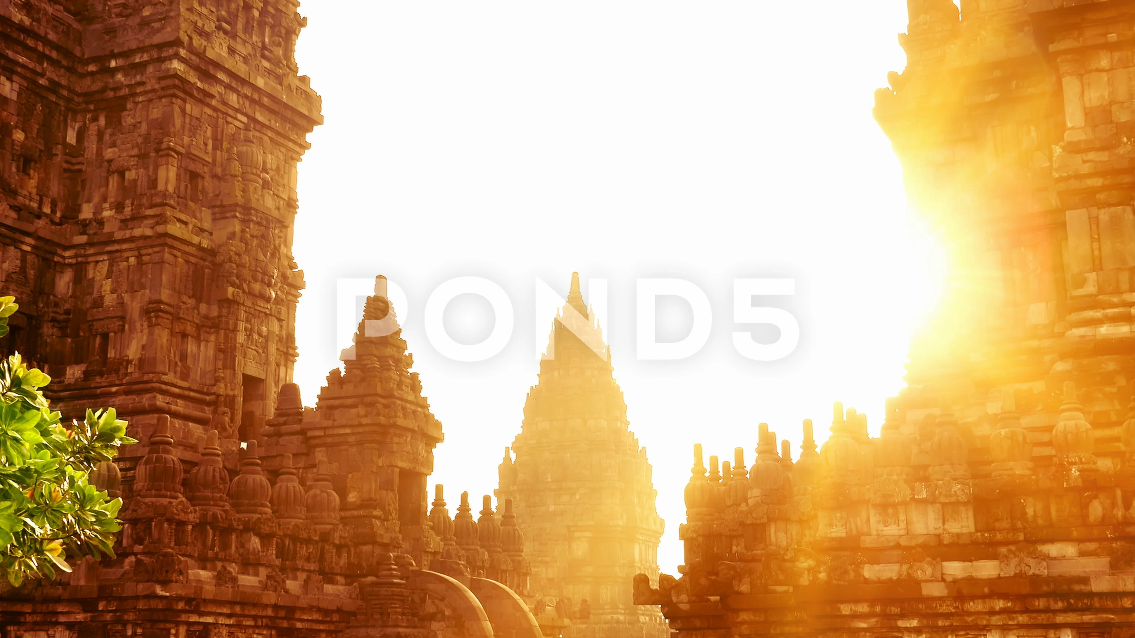 Spectacular sunrise at Prambanan Hindu t... | Stock Video | Pond5