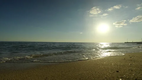 Spectacular sunset over ocean Stock Footage 212899174