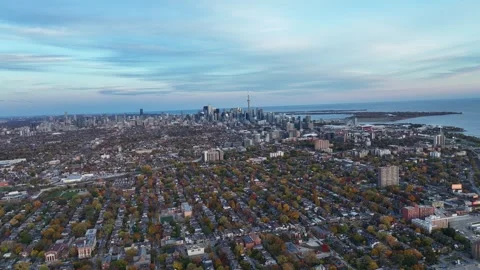 Spectacular Sunset View at Toronto, Canada Stock Footage 254384357