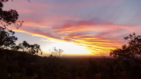 Spectacular Sunset from The Zig Zag over looking Perth City Timelapse Stock Footage 138917216