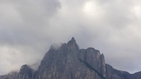 Spectacular Timelapse of Clouds Over Rotwand in the Dolomites, Italy Stock Footage 277868121