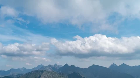 Spectacular Timelapse of Clouds Over Tatras at Day Stock Footage 308188885