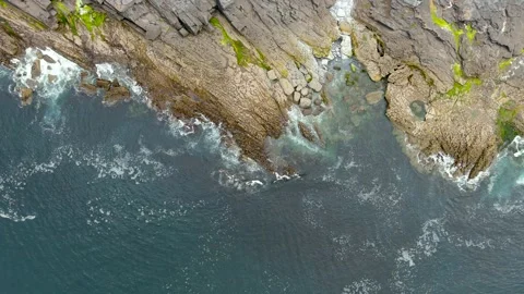 Spectacular top-down aerial view, the Burren region of County Clare, Ireland Stock Footage 246224892