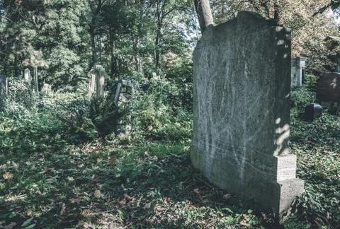 Spectacular view on the ancient monuments on the cemetery Stock Photos