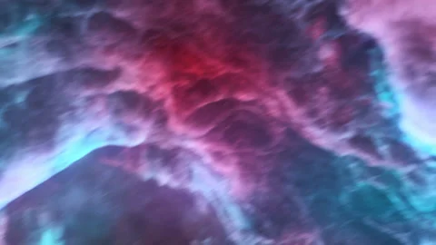 Spectacular view of Interstellar clouds and a Planet. Stock Footage 149310867