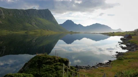 A spectacular view of a lake Stock Footage 67413797