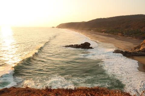 Spectacular view from the view point Punta Cometa onto Playa Mermejita/Mermej Foto stock
