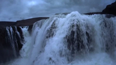 A spectacular waterfal Stock Footage 308227110