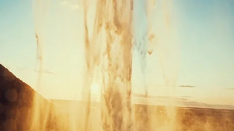 Spectacular waterfall at sunset. Stock-Footage 255056202