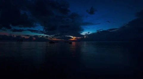 Spectacular wide angle time lapse sunrise at the bay Stock Footage 51138677