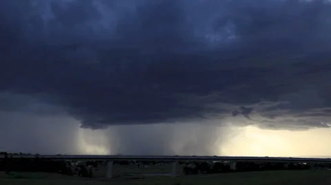 Spectacular Windsor Severe Storm and Rain Time Lapse with Bridge Stock Footage 40792732