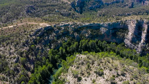 Spectaculars meanders of the River Cabriel, Spain. Stock Footage 282682723