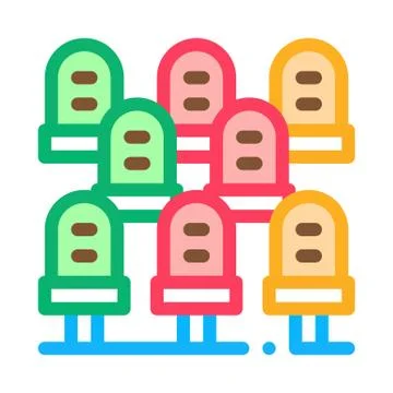 Spectator Seating Icon Vector Outline Illustration Stock Illustration